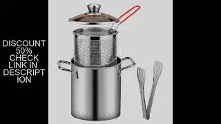 New Deep Frying Pot Kitchen Fryer With Strainer Stainless Steel Tempura Fryer Pan Fry Pot Chicken Fr