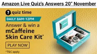 Amazon Live Quiz's Answers 20 November 2020 | Check Yesterday Winners List' | ZH Digital World
