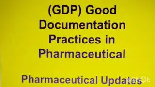 Good Documentation Practices (GDP)