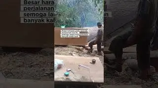 belah kayu pakai sinso #sinso #bengkelkayu #serkel #kayumurah #woodworking #kayuagung #chainsaw