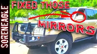 Fixed 100 Series Folding Mirror retracts Land Cruiser LX470