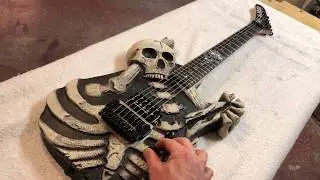 Custom CWG Lynch Skull and Bones Guitar