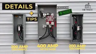 400 AMP w/ TWO DISCONNECTS - DETAIL OVERVIEW #electricalpanel #shopbuild #homesteading