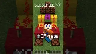 Use the XOR GATE for your redstone doors! | Redstone with PsiVolt #minecraft #redstone