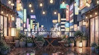 Rainy rooftop LoFi with Turkish clarinet theme