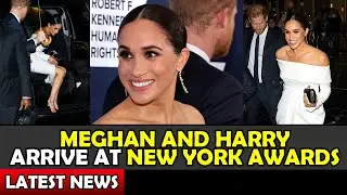 MEGHAN AND HARRY ARRIVE AT NEW YORK AWARDS CEREMONY