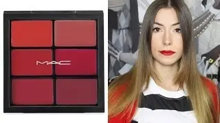 Обзор и Свотчи MAC Pro Lip Palette 6 editorial Reds / Обзор 6 красных помад MAC