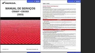 Honda CB500F CB500X (2022-2023) Service Workshop Repair Manual Download PDF
