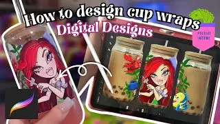 How to Make Digital Cup Wrap Designs for Sublimation & UV DTF | Sell on Etsy & Earn Passive Income!