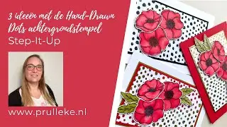 3 idee&euml;n met de Hand-Drawn Dots achtergrondstempel Step-It-Up