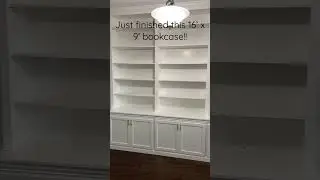 Massive Built in Bookcase #custommade #woodworking #builtins #cabinet #home #organization #handmade