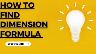 How to find dimension formula in 2 minutes ? like and subscribe 🙂❤️ comment your difficulty topic .