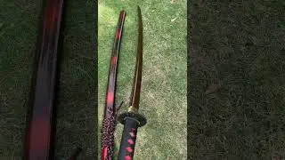 Inferno Blade &ndash; 103cm Clay Tempered Katana | Red to Black Gloss Saya 🔥 #shorts #katana #battle_ready