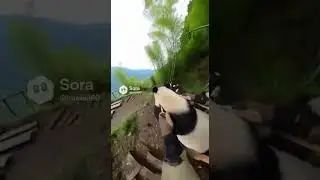 Riding my panda through the bamboo fields