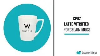 Printed 10 Oz. Latte Vitrified Porcelain Mugs