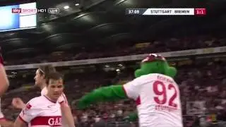 VfB Stuttgart gegen Bremen - Traumtor Gentner - 13.04.2012