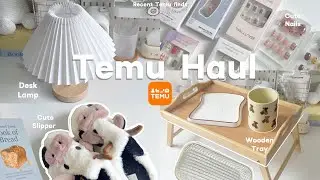 Aesthetic ~Temu~Finds 🧸ྀི Desk accessories, cute slipper,Desk lamp ,cute fake nails 