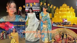 Pandal-hopping for Durga puja || Durga puja&rsquo;24 | Vlog✨