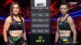 JENNIFER MAIA VS MARYNA MOROZ FULL FIGHT UFC FIGHT NIGHT 215