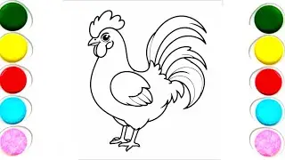 In this video, you will learn how to draw a rooster (chicken) step by step 🐓✏️ easy drawing for kids