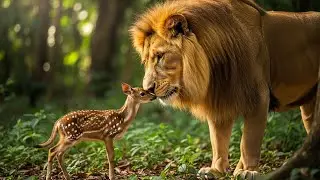 Unbelievable!  Lion Saves Baby Deer from Danger  | Heartwarming Wildlife Moment