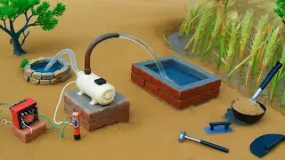 DIY Mini Motor Water Pump | Mini Tractor Tube Well Science Project Idea |@Villagediyfarming10 a