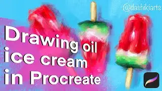 Drawing oil ice cream in Procreate/DashikiArts