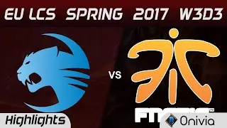 ROC vs FNC Highlights Game 1 EU LCS Spring 2017 W3D3 Roccat vs Fnatic   YouTube 720p