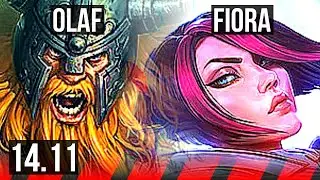 OLAF vs FIORA (TOP) | 12 solo kills, 66% winrate, 13/2/1, Dominating | EUW Master | 14.11
