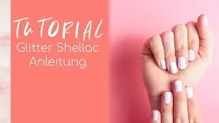Nail Tutorials Nageldesign mit Shellac Glitter Farbe von CHRISTIAN ARTESIO
