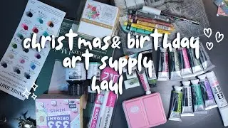 a very chatty christmas and birthday art supply haul