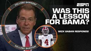 Will Alabama bounce back? 😅 Nick Saban believes they WILL after loss to Vanderbilt | College Gameday