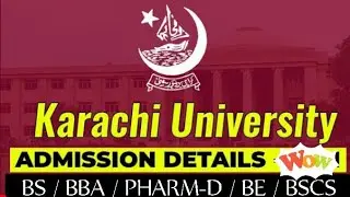 karachi university admissions | KU admission 2023 | low merit university |karachi university PHARM D