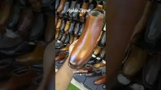Leather Ankle Zipper Boots