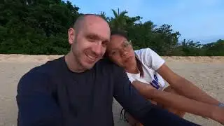 Sitting by the ocean with Rubylyn