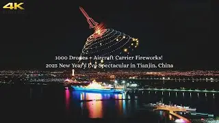 [4K] 2025 New Year's Eve Drone & Fireworks Show | Tianjin Aircraft Carrier Park | Full Record