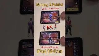 Galaxy Z Fold 6 vs iPad 10 Gen 😈 Sakura Bundle vs Hip Hop Bundle vs S24 vs S25 vs S23 #shorts #ff