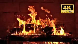 Cozy Fireplace 4K 🔥 Fireplace with Crackling Fire Sound. Fireplace Burning Sounds