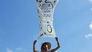 Printed silk scarves collection campaign by Dikla Levsky, summer 2017