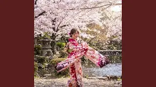 桜舞い散る振袖はらう