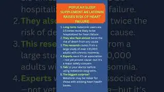URGENT SLEEP WARNING: The Popular Supplement Now Linked to Higher Heart Failure Risk