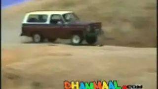 Car stumbles from the mountainous road outrageous