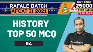 AFCAT 2 2021 | General Awareness | History Top 50 MCQ