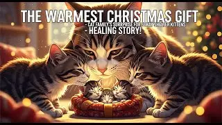 The Warmest Christmas Gift 🎁 Cat Family's Surprise for Stray Shelter Kittens ❄️ Healing Story!