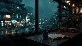Rainy Night Jazz & Relax Music ~ Deep Relaxation Piano for Cozy Evening Study