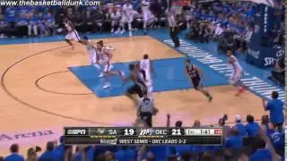 Randy Foye Rejects Kevin Martin | Spurs vs Thunder | Game 6 | May 12, 2016 | 2016 NBA Playoffs