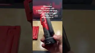 Milwaukee 550 Lumens LED REDLITHIUM USB Stick Light with Magnet and Charging Dock Model 2128-22