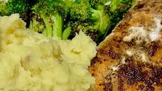Grilled Fish and Roasted Garlic Mashed Potato | Grilled Salmon and Creamiest Mashed Potato Recipe