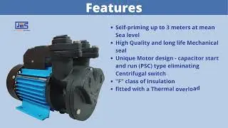 JES make Super Suction V Flow Pump -0.5 HP