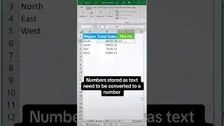 Excel tip convert text to number
